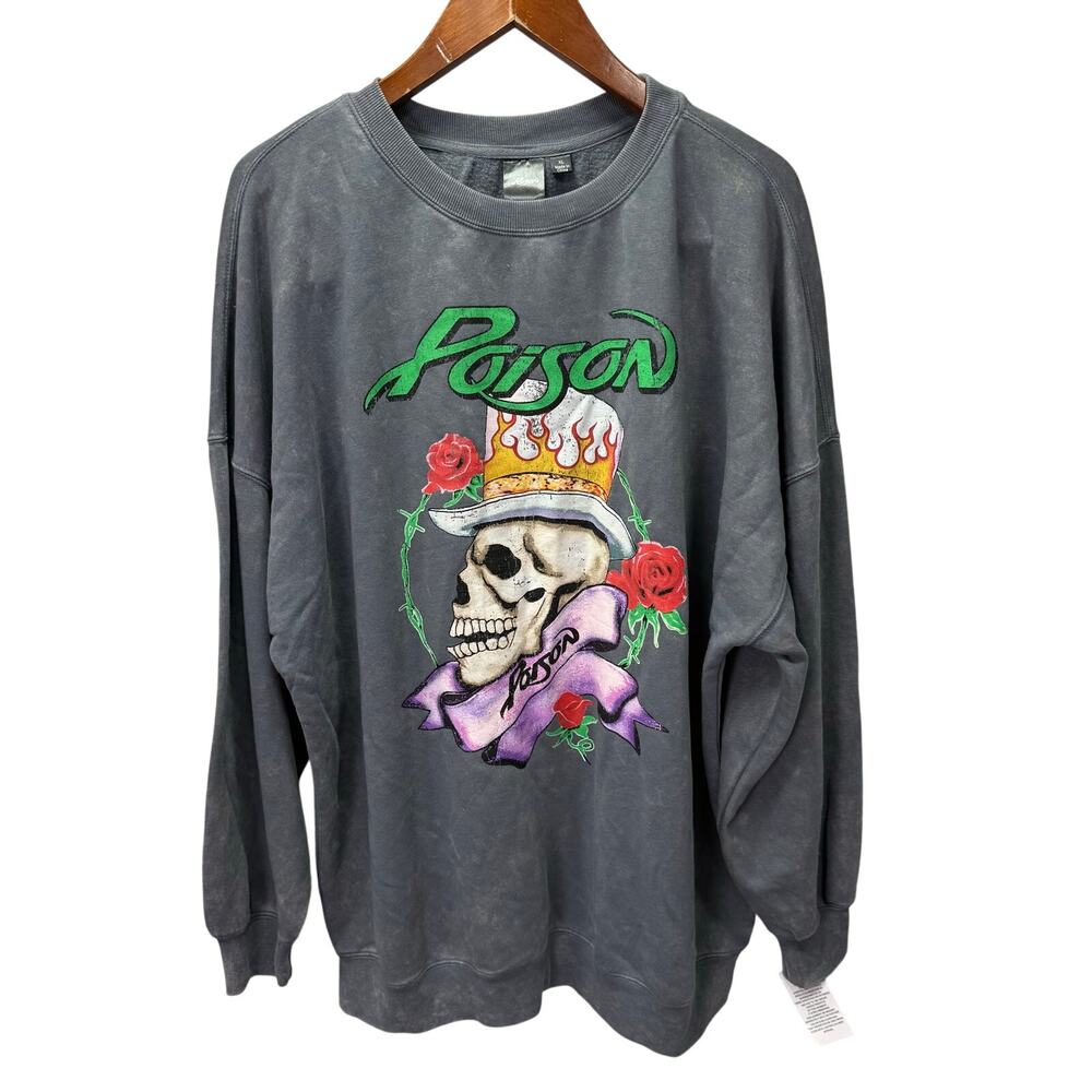 POISON Women’s Oversized Sweatshirt sz XL NEW # H422